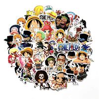 Meet Holiday One Piece Anime Cartoon Laptop Stickers Waterproof Skateboard Pad MacBook Car Snowboard Bicycle Luggage Decor (60pcs)