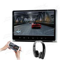 XTRONS Silver 1PC 11.6 Inch HD Digital Touch Panel Car Auto Headrest Active DVD Player Kid Games Built-in HDMI Port 1PC New Version Black Headphone Included