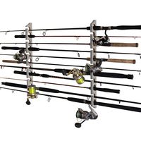 Rush Creek Creations 2 in 1, 11 Fishing Rod/Pole Storage Wall/Ceiling Rack