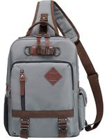 Mygreen Stylish Shoulder Backpack Travel Rucksack Sling Bag Cross Body Messenger Bag Gray