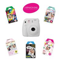 Fujifilm Instax Mini 9 Instant Camera | Includes 2 Rainbow Film Packs (20 Photo Sheets Total) | Auto Lens & Light Exposure Setting | Certified Refurbished (Smokey White)