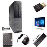 Dell OptiPlex 790 Computer Quad Core i5 3.1-GHz, 4 gb RAM, 250 GB HDD, WiFi, Bluetooth, DVD, Windows 10 (19" Monitor) (Renewed)
