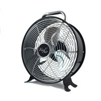 Vie Air High Velocity Powerful and Quiet Dual Speed Sleek Design Durable Metal Drum Fan, 12'' W