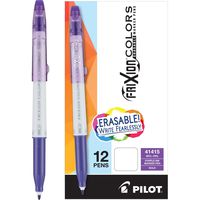 PILOT FriXion Colors Erasable Marker Pens, Bold Point, Purple Ink, 12 Count (41415)