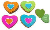 Inkology Sweet Spot Heart Cookies Note Pads, 12 Piece Set, 100 Sheets per Pad, 3 Each of 4 Designs (06774)