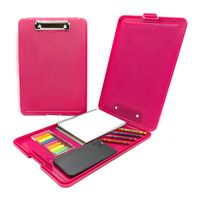 JCHB 2PC Letter Size Plastic Storage Clipboard with Built-in Pen Holder