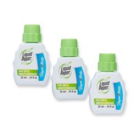 Paper Mate Liquid Paper Fast Dry Correction Fluid, Pack of 3