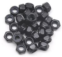 binifiMux 30Pcs M6-1.0mm Black Zinc Plated Nylon Lock Nuts Inserted Hex Self Clinching Nuts