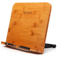 Readaeer Bamboo Reading Rest Cook Book Document Stand Holder Bookrest