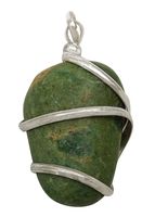 Harmonize Fuchsite Stone Wired Wrapped Reiki Healing Gemstone Pendant Spiritual Jewellery Healing