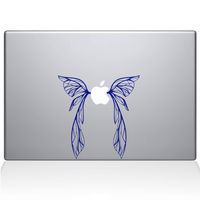 The Decal Guru Fairy Wings MacBook Decal Vinyl Sticker - 13" MacBook Pro (2016 & Newer) - Dark Blue (1059-MAC-13X-DB)