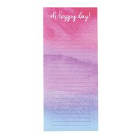 Darice 30076542 Memo Pad with Magnet: Oh Happy Day Print, 60 Sheets, 8 x 3.5 inches, Multicolor