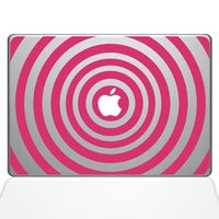 The Decal Guru 2048-MAC-13P-BG Music Waves Decal Vinyl Sticker, 13" MacBook Pro (2015 & Older), Pink