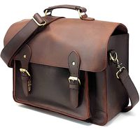 Touch of Leather DSLR Camera Bag, Shoulder Bag Messenger Satchel; Removable Insert; Fits Professional Size DSLR with Lens for Canon Nikon Sony