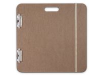 Saunders 05606 Recycled Hardboard Sketchboard - Brown, 19 in. x 18 in. Clipboard with Built-in Handle - Solid Drawing Board for Artists, Students, and Creatives