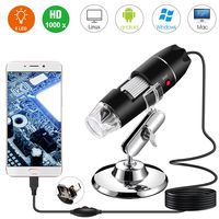 USB Digital Microscope, Bysameyee Handheld 40X-1000X Magnification Endoscope, 8 LED Mini Video Camera for Windows 7/8/10 Mac Linux Android (with OTG)