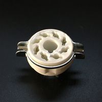 10pcs 8 pin ceramic vacuum tube sockets FOR EL34/KT88 / 6SN7