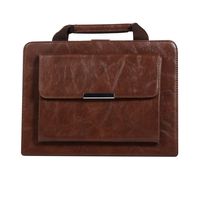 iPad Pro 11 Cover, YiMiky PU Leather Stand Case Multi Angle Viewing Business Style Handbag Case Cover with Handle Smart Folio Stand Protective Cover for 11'' iPad Pro 11 2018 - Brown