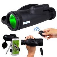 Monocular Telescope for Smartphone, HD 12x50 Zoom Compact Handheld Monoscope, High Power BAK4 Prism Monocular Scope with Tripod, Cell Phone Adapter Mount Holder, Monoculars for Adults & Bird Watching