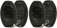 KeylessOption Keyless Entry Remote Control Black Car Key Fob Shell Case Cover Button Pad for Toyota Dealer Installed Alarm System BAB237131-022 (Pack of 2)
