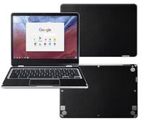 Decalrus - Protective Decal for Samsung ChromeBook Plus XE513C24, Pro XE510C24 (12.3" Screen) Laptop Black Texture Snake Pattern Skin Decal wrap SNKsamsungChrmbkPlus12Black