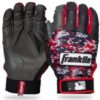 Franklin Sports MLB Digitek Baseball Batting Gloves - Gray/Red Digi - Youth Small