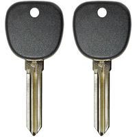 qualitykeylessplus Two Replacement Transponder Chip Keys Circle Plus B111PT for GM Vehicles with Free KEYTAG