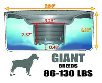 Slopper Stopper Dripless Dog Water Bowl - Giant Breed Dogs 86-130 Lbs