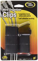CordAway Wire Clips, 6 Per Pack, Self Adhesive Backing, Wire Management, Desk Cord Holder & Organizer, Made in The USA, Black (00204) (6 Pack)