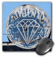 3dRose LLC 8 x 8 x 0.25 Inches Retro Diamond Sign by Angle and Spot Mouse Pad (mp_11389_1)