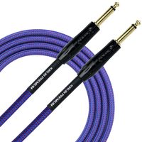 KIRLIN Cable IWB-201BFG-20/RO 20-Feet 1/4-Inch Straight Premium Plus Instrument Cable, Royal Blue Tweed Woven Jacket