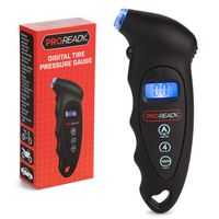 PROREADY Digital Tire Pressure Gauge, Handheld and Portable Gauges, with Backlit Display - Air and PSI Reader, Monitoring System, up to 150 PSI for Car, Truck, Bike - Fast, Easy and Accurate Read