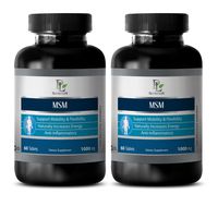 Anti inflammatory Capsule - MSM 1000MG - Natural Joint Support - msm glucosamine Supplement - 2 Bottles (120 Tablets)