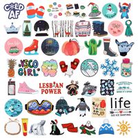 VSCO Stuff, 50 Pcs Stickers VSCO Stickers for Hydro Flask, Water Bottles, Laptops, Skateboard, Guitar, Phone, Aesthetic Trendy Waterproof Cute Winter Vinyl Sticker Decal for Girls, Kids, Teens, Gifts