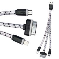 Betrlyfe 3 in 1 Braided Charging Cable - Charge Your Devices TWO at a Time! - Android, Windows, Blackberry, Apple, and Many More - Why Carry More Than One Cable When Our's Charges Them All!