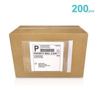 Mionno 7.5" x5.5" Clear Strong Adhesive Invoice Enclosed Pouches, 200pcs Packing List/Shipping Label Envelopes Pouches for Mailing Shipping Business (Short Side Loading)