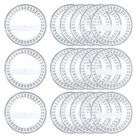 Pack of 24, 360-degree Protractor, 12.5cm (4.92") Diameter, Crystal Clear
