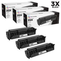LD Remanufactured Toner Cartridge Replacement for HP 312X CF380X High Yield (Black, 3-Pack)