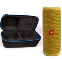 JBL Flip 5 Waterproof Portable Wireless Bluetooth Speaker Bundle with divvi! Protective Hardshell Case - Yellow