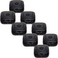 8 Pack Water Leak Detector - 95 Db Flood Detection Alarm Sensor for Bathrooms, Basements, and Kitchens by Mindful Design (Black)