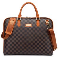 Malirona Laptop Shoulder Bag Water Resistant Laptop Case for MacBook Pro, MacBook Air, Notebook Computer Carry Case (13-13.5inch, Brown plaid)
