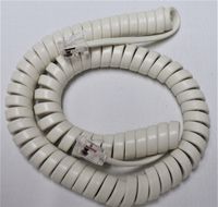 Light Ivory Short Handset Cord for AT-T Phone Trimline 205 210 210M 220 230 230M 500 2500 554 2554 Rotary Princess Curly Coil (9' Ft) by DIY-BizPhones