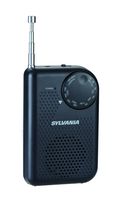 Portable AM/FM Pocket Radio With Built-In Speaker, Black