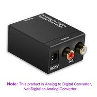 avedio links RCA L/R Analog to Digital Optical Toslink Coaxial Audio Converter Adapter