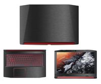 decalrus - Protective Decal for Acer Nitro 5 AN515-51 (15.6" Screen) Laptop Dark Grey Texture Brushed Aluminum Skin case Cover wrap BAacerNitro5_AN515-15Dark Grey