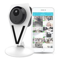 SereneLife AZIPCAMHD12 HD Wireless IP Camera - Wi-Fi Cam Remote Video Monitoring Surveillance Security Built-in Speaker & Microphone App Download White