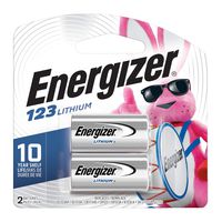 Energizer 123 3V Lithium Battery, 2 Count