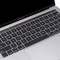 YMIX MacBook Keyboard Cover Touch Bar 2016 2017 2018Release MacBook Pro 13 (A1706 A1989) & MacBook Pro 15 (A1707 A1990) Touch ID Dust Proof Silicone Keyboard Skin - Black