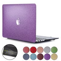 PapyHall MacBook Pro 13 inch Case, New Bling Bling Crystal Leather Case Rubberized Coated Hard Cover Case Colored Glitter Design Plastic Hard Case for Macbook Pro 13 inch Model : A1278 (SS-Purple)