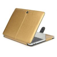 Jennyfly Case for Retina 15.4 inch MacBook A1398 PU Leather MacBook Case Anti-Scratch MacBook Protective Cover Smooth Ultra-Slim Sleeve Carry Cover Compatible with MacBook Retina 15.4 inch - Gold
